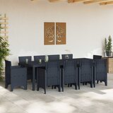  Vrtni set za objed 11 kom. Antracit Polipropilen | shoptok.hr