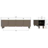 WOOOD Rjava TV omarica iz masivnega bora 200x58x45 cm Root – | Shoptok.si