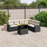 vidaXL 7-dijelni set vrtnih sofa od poliratana s jastucima crni | shoptok.hr
