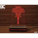 Black Cut 3D lampa jednobojna - slon ( A007 ) | ePonuda.com