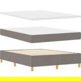 Box Spring Krevet s Madracem Taupe 140x190 cm Tkanina | shoptok.hr