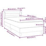 Box Spring krevet s madracem tamnozeleni 80x220 cm baršun | shoptok.hr
