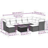  10-dijelni set vrtnih sofa s jastucima bež od poliratana | shoptok.hr