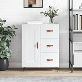 Maison Chic Komoda - Predalnik bela 69,5x34x90 cm inženirski les, (21716104) | Shoptok.si