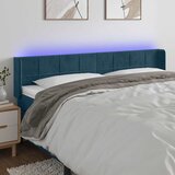  LED uzglavlje tamnoplavo 183x16x78/88 cm baršunasto | shoptok.hr