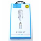 Hoco avtopolnilec Z27, 2,4 a s kablom 1m lightning iphone - bel | Shoptok.si