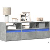 Zidni TV ormarić s LED svjetlima boja betona 130 x 31 x 45 cm | shoptok.hr