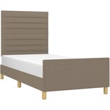  Okvir za krevet bez madraca smeđesivi 100 x 200 cm od tkanine | shoptok.hr