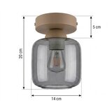 Brilagi LED plafonsko svetlo R GLASS 1xE27/60W/230V prečnik 14 cm bež/zadimljeno siva | Eponuda.com
