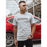 DStreet Koszulka męska z nadrukiem szara | Shoptok.si