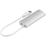 Deltaco USB 3.0 Hub s 4 USB-A Porta, Aluminijski, 0,3m, Srebrni | shoptok.hr