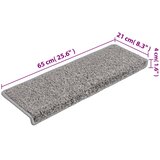  Prostirke za stepenice 10 kom 65x21x4 cm sive s pravokutnim rubom | shoptok.hr