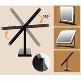 Izdelki za telo Namizno ogledalo/kozmetično ogledalo z LED osvetlitvijo in lučkami, 56 x 12 x 48 cm, črno Slike