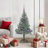  Umjetno Božićno Drvo s Snježnim Flokom i LED Svjetlom 120 cm | shoptok.hr