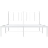  Metalni okvir za krevet s uzglavljem bijeli 160x200 cm | shoptok.hr