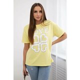 Kesi Cotton blouse with Love Heart print yellow Cene