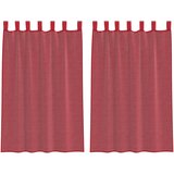 Voile zavjese s petljama 2 kom. vinsko crvene 140x175 cm | shoptok.hr