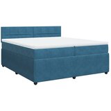 vidaXL Box spring postelja z vzmetnico modra 200x200 cm žamet, (21308922) Cene