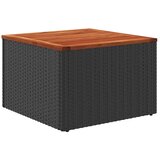  Vrtni stol crni 55x55x37 cm poli ratan i akacija | shoptok.hr