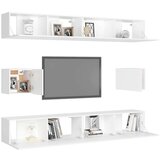  Komplet TV omaric 6-delni bela iverna plošča, (20730601) | Shoptok.si