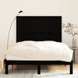 Zidno uzglavlje crni 146,5x3x110 cm od masivne borovine | Eponuda.com