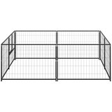 vidaXL kavez za pse crni 4 m² čelični | shoptok.hr