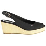 Tommy Hilfiger ICONIC ELBA SLING BACK WEDGE Crna | shoptok.hr