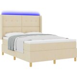  s opruga kutije s LED trakama Krema 140 x 190 cm tkanina | shoptok.hr