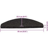 vidaXL Samoljepljivi otirači za stepenice 30kom antracit 65x22,5x3,5cm | shoptok.hr
