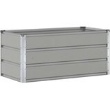  Cvetlično korito Svetlo siva 100 x 50 x 45 cm Cinkana jeklena, (5000207739) | Shoptok.si