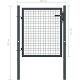  Mrežasta vrtna vrata od pocinčanog čelika 100 x 175 cm siva | shoptok.hr