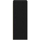 vidaXL Viseča omarica s polico Riga Črna Orehovina 30 x 29,5 x 80 cm | Shoptok.si