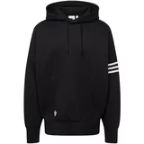 Adidas Sweater majica crna / prljavo bijela
