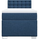  Krevet s oprugama i madracem plavi 100 x 200 cm od tkanine | shoptok.hr