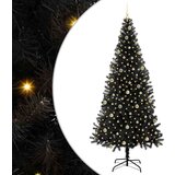 vidaXL Božično drevo med 300 LED z stojalom Črna 240 cm PVC | Shoptok.si