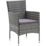 Maison Chic Vrtni jedilni stoli - Stol za vrt 4 kosi poli ratan sive barve JS373, (21878761) | Shoptok.si