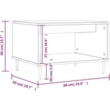 vidaXL Klubska mizica betonsko siva 60x50x40 cm inženirski les | Shoptok.si