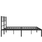  Metalni okvir za krevet s uzglavljem crni 160x200 cm | shoptok.hr