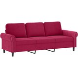  4-dijelni set sofa s jastucima crvena boja vina baršunasti | shoptok.hr