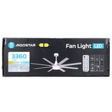 Aigostar LED prigušiva stropni ventilator LED/24W/230V 2700-6500K + daljinski upravljač, beo | Eponuda.com