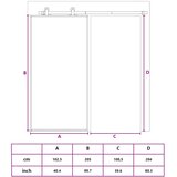  Klizna vrata crna 102,5x205 cm od kaljenog stakla i aluminija | shoptok.hr