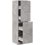 vidaXL Lekarniška omara betonsko siva 40x41x144,5 cm inženirski les | Shoptok.si