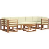  Set vanjskih sofa 8 kom. Prirodna i krem | shoptok.hr