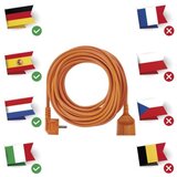  Podaljšek 25 m / 1 vtičnica / oranžni / PVC / 250 V / 1,5 mm2 | Shoptok.si