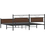  Metalni okvir kreveta bez madraca smeđa boja hrasta 200x200 cm | shoptok.hr
