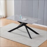 Olimp Sport Trpezarijski sto Marigold 1I Siva keramicka ploca/Crne noge 2339 | ePonuda.com