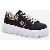 Boto Womens Sports Shoes On Platform Made Of Eco Leather Panther Black Velionna | Shoptok.si