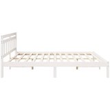 Krevetna konstrukcija Bijelo 200 x 200 cm Čvrsto borovo drvo | shoptok.hr