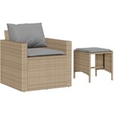 4-dijelni set vrtnih sofa s jastucima bež od poliratana | shoptok.hr