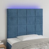 vidaXL LED uzglavlje tamnoplavo 80x5x118/128 cm baršunasto Cijene
